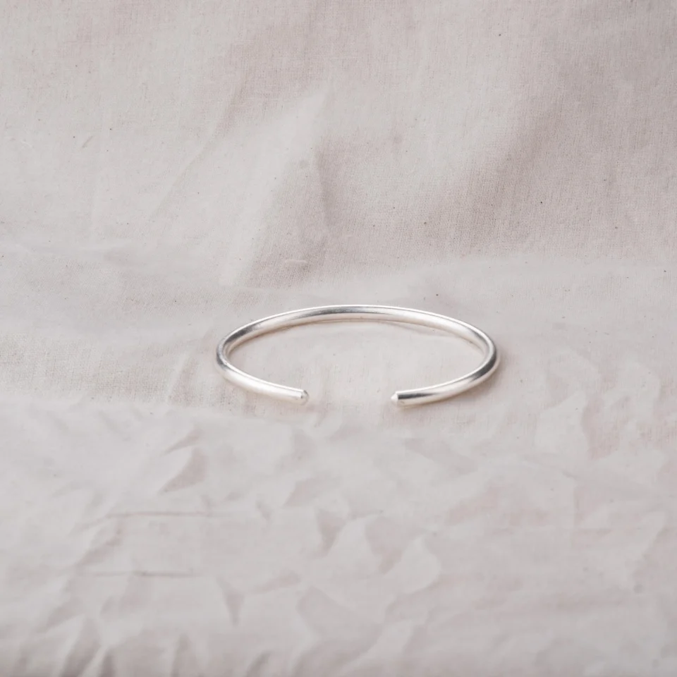 Vòng tay bạc trơn-2