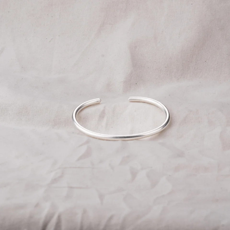 Vòng tay bạc trơn-3